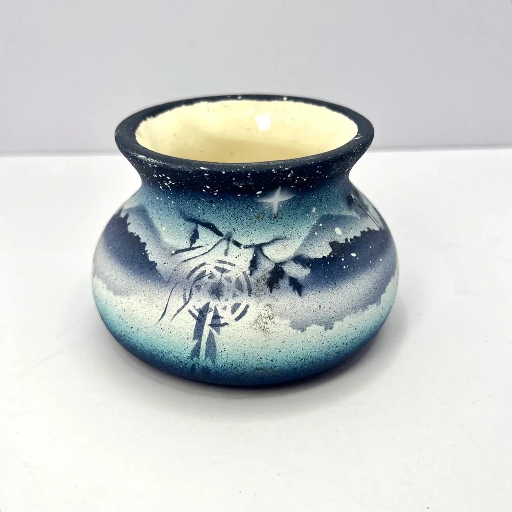 Cedar Mesa Blue Pottery Small Vase 3